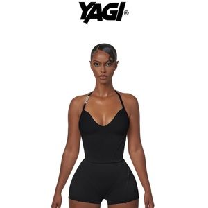 Yagi Koi onyx black two piece set  (top is a small bottom is a medium )